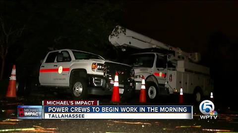 Power crews to begin work in the morning in Tallahassee