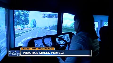 High-tech simulator trains bus drivers