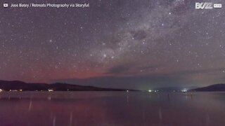 Fantastiche immagini dell'aurora australe in Tasmania