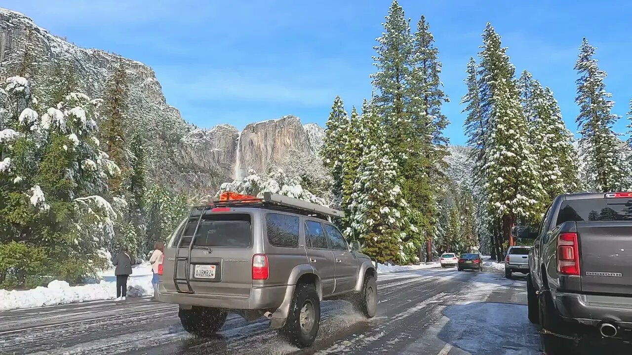 2023 Yosemite National Park Survives Atmospheric River Storm and gets a fresh coat of snow! 4K HDR