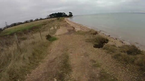 Hiking . South coast. Fareham. UK speedlapse Jan 2022