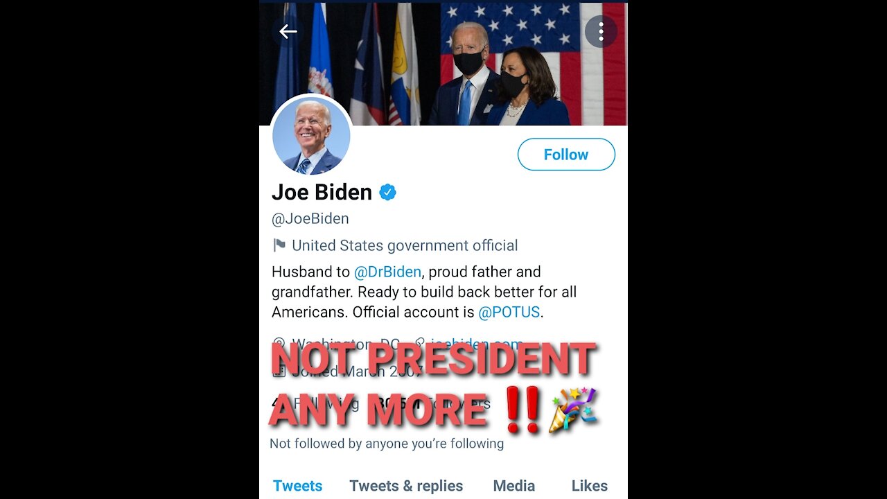 JOE BIDEN HAS OFFICIALLY LOST THE TITLE AS PRESIDENT ‼