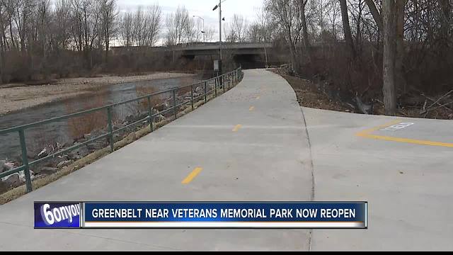 Greenbelt near Veterans Memorial Park now reopen