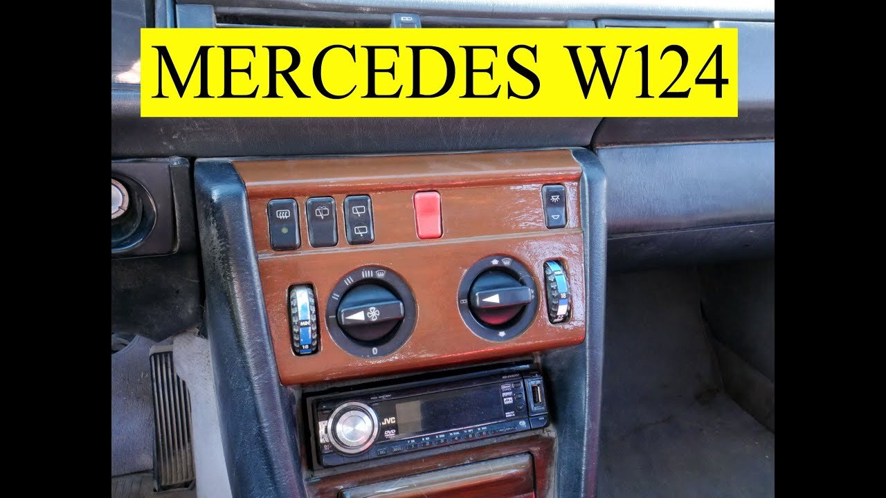 Mercedes Benz w124 - How to remove the console wood panel (ventilation or climatization)