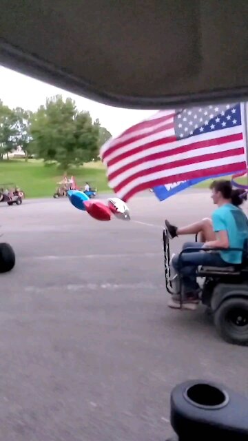 Golf Cart Trump Parade