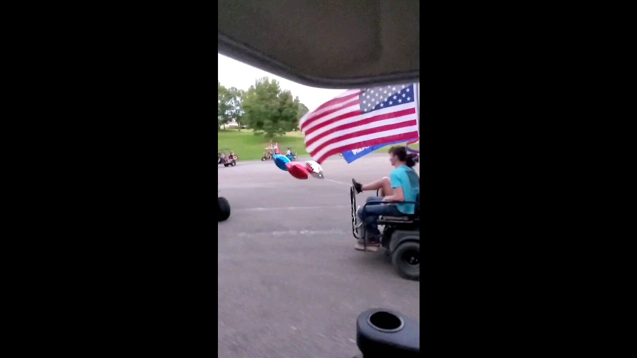 Golf Cart Trump Parade