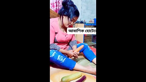 What is the Bangladeshi girl doing with carrots and eggplants? Wait for End #shorts #remble #end