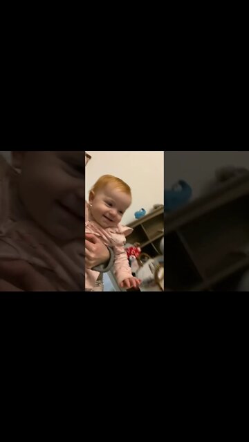 Cute adorable baby 🤩 funny baby playing, laughing, dancing, with mamma at home
