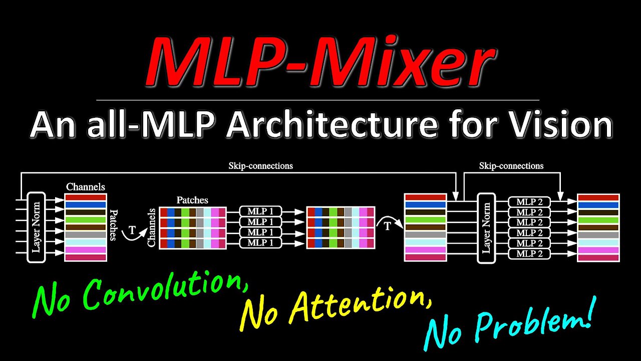 MLP-Mixer: An all-MLP Architecture for Vision (Machine Learning Research Paper Explained)