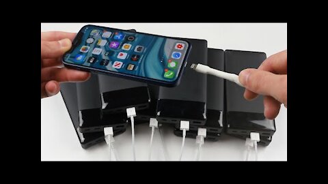 Plug 10 Power Banks in an iPhone 12 Pro Max