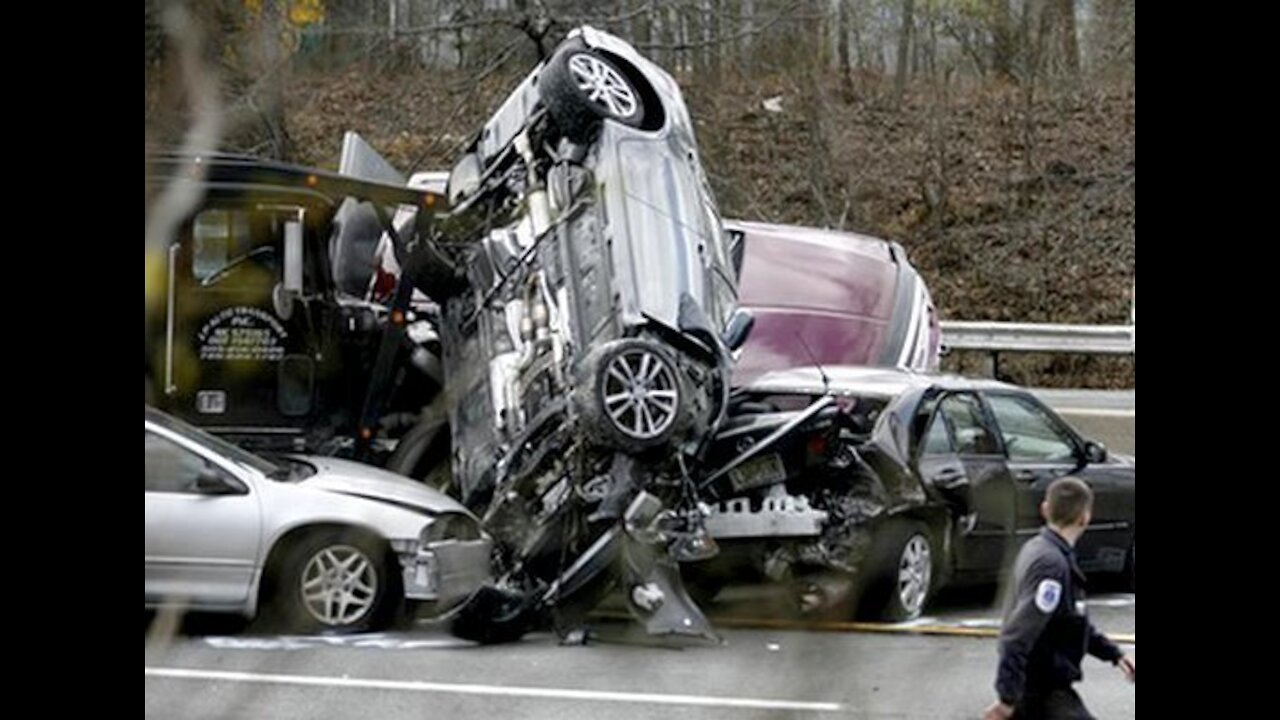 Terrible Crash, People death, Car & Bus!!!
