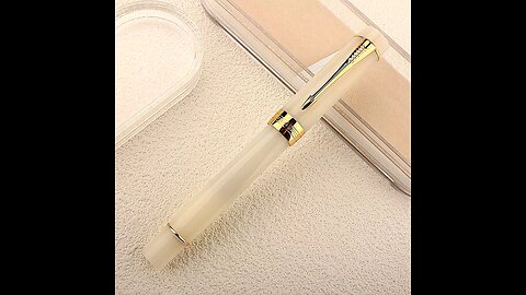 100 Resin Fountain Pen #8 F/M Nib Ivory Color Writing Ink Pens