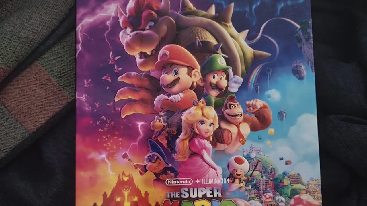 The super Mario bros movie power up edition blu ray + DVD + digital code unboxing