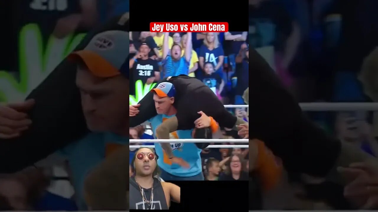 John Cena Finisher on Jey Uso 🔥😂 Attitude adjustment The Bloodline WWE Smackdown