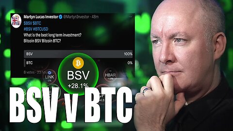 BITCOIN BSV UP 28% BSV v BTC - TRADING & INVESTING - Martyn Lucas Investor @MartynLucas