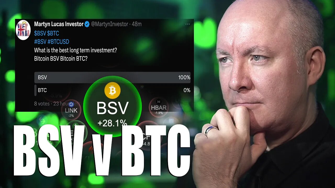 BITCOIN BSV UP 28% BSV v BTC - TRADING & INVESTING - Martyn Lucas Investor @MartynLucas