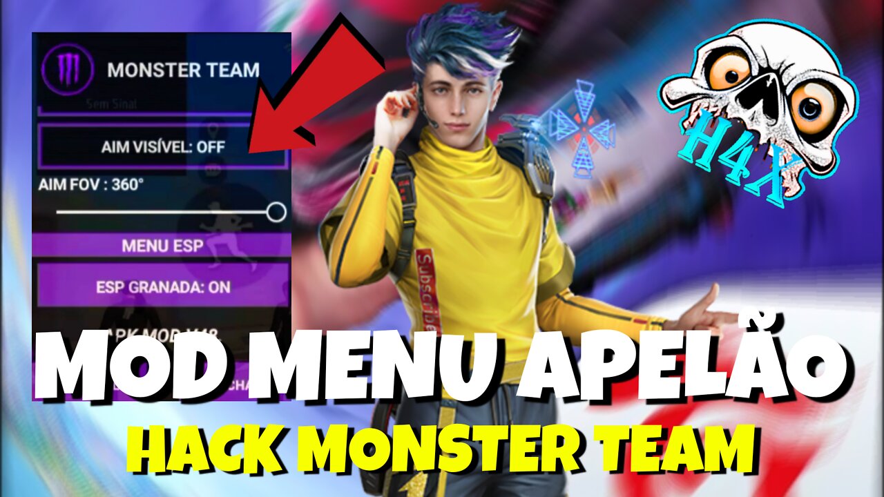 NOVO Monster team free fire mod menu hacker APELÃO