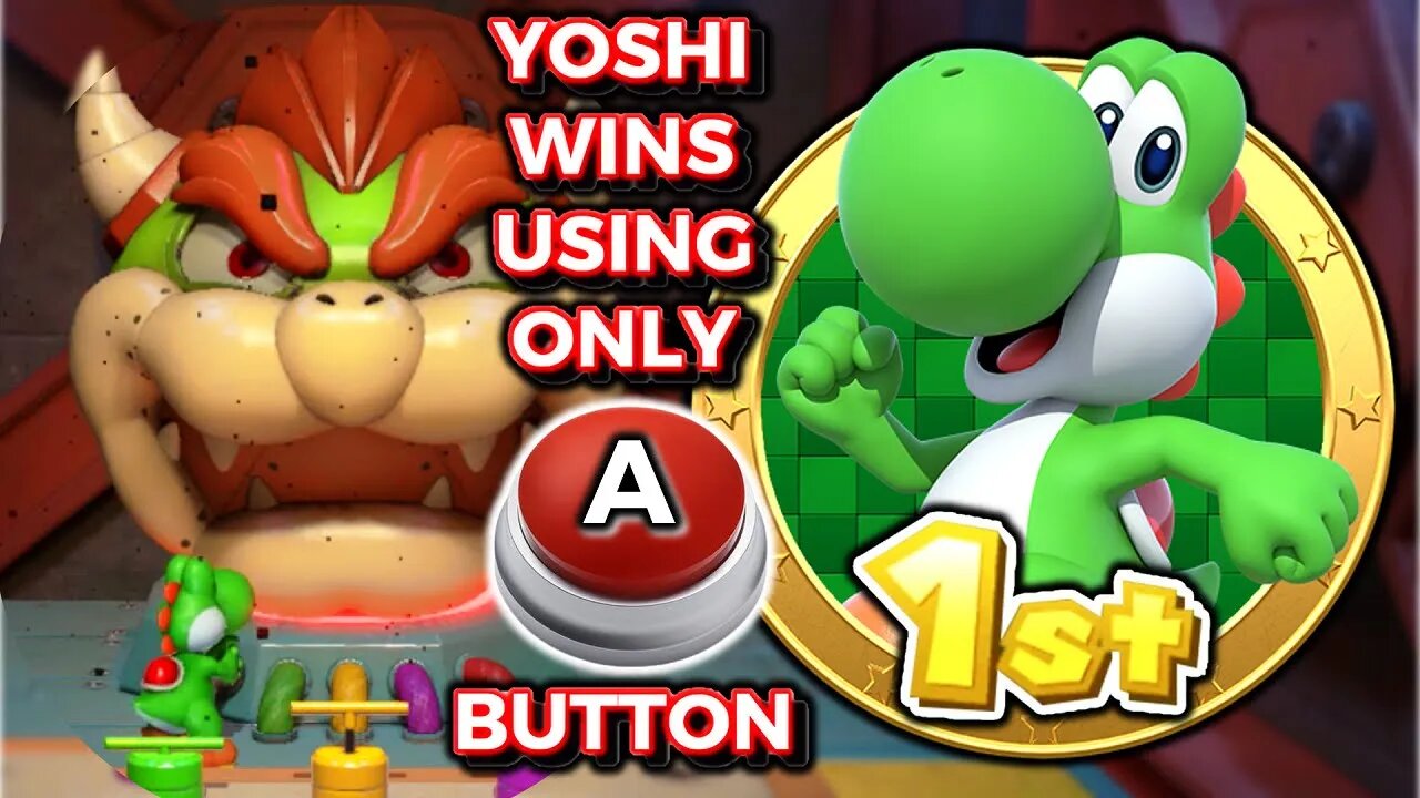 Yoshi Wins Using Only Button A (All Games) - Mario Party Superstars