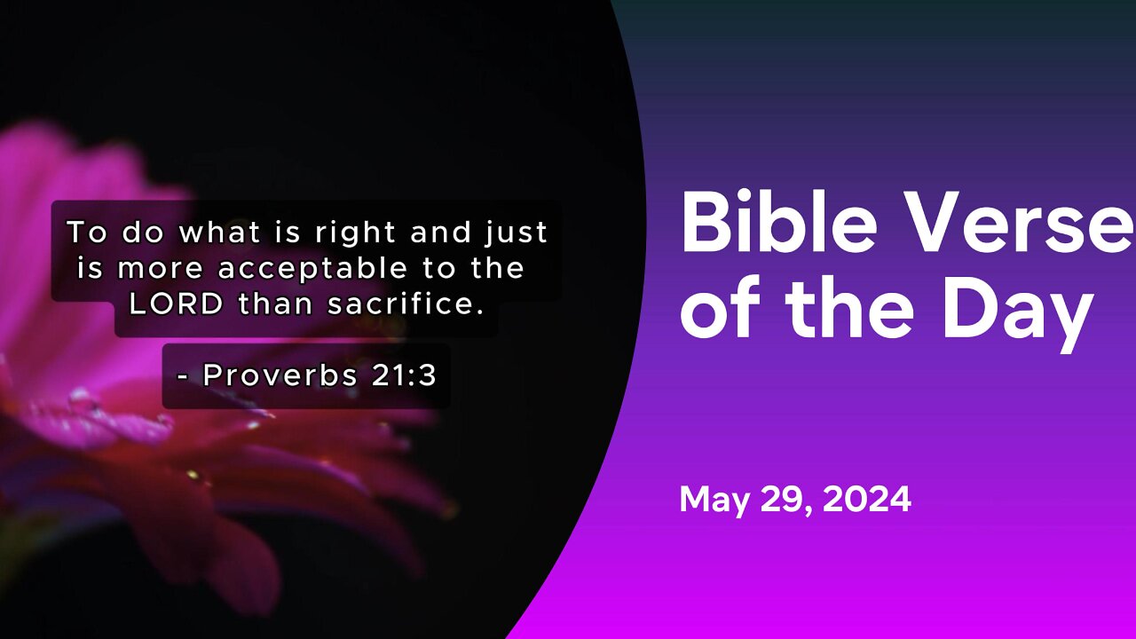 Bible Verse of the Day: May 29, 2024