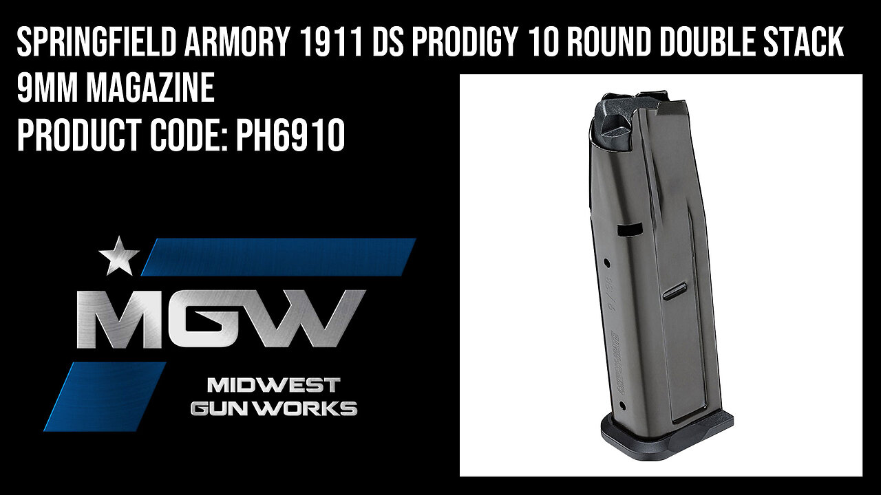 Springfield Armory 1911 DS Prodigy 10 Round Double Stack 9mm Magazine - PH6910