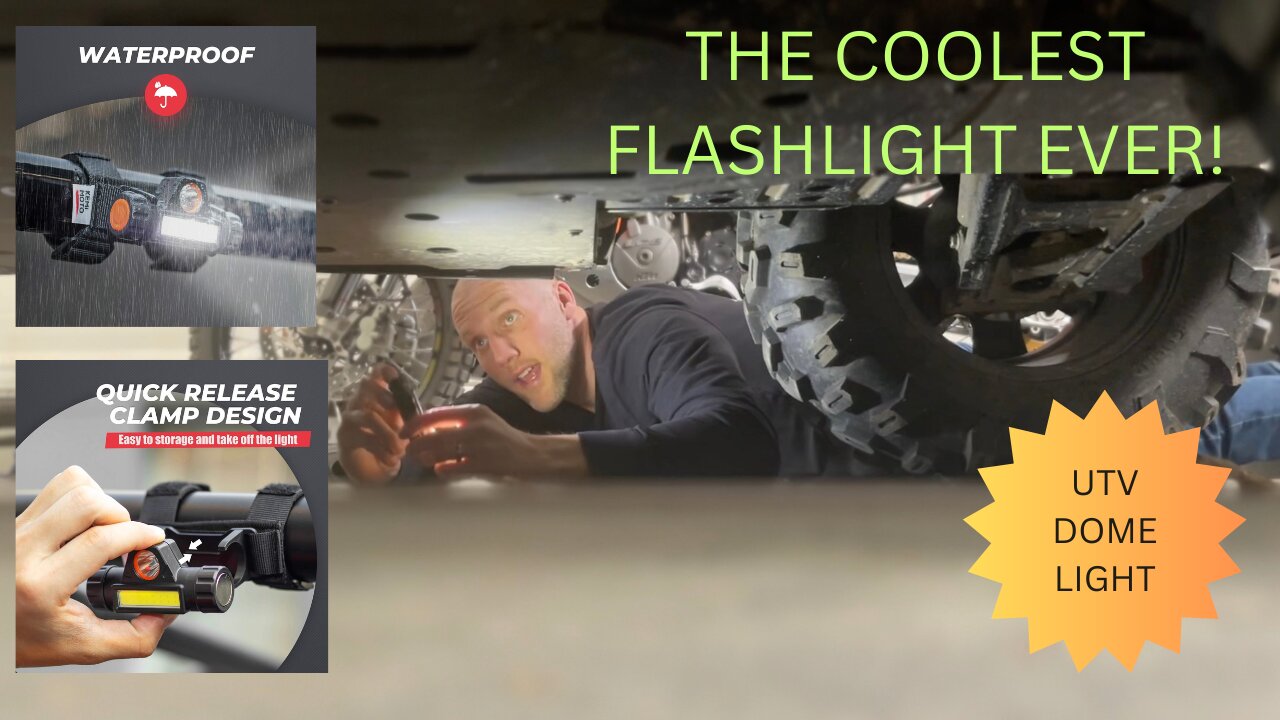 UNIQUE FLASHLIGHT AND DOME LIGHT! #utv #amazon #jeep #motorcycleadventure