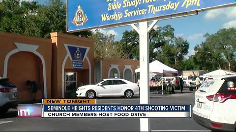 Church members host food drive