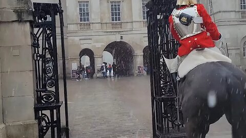 Hail stone's freak wether and a horse changing of the Guard #horseguardsparade