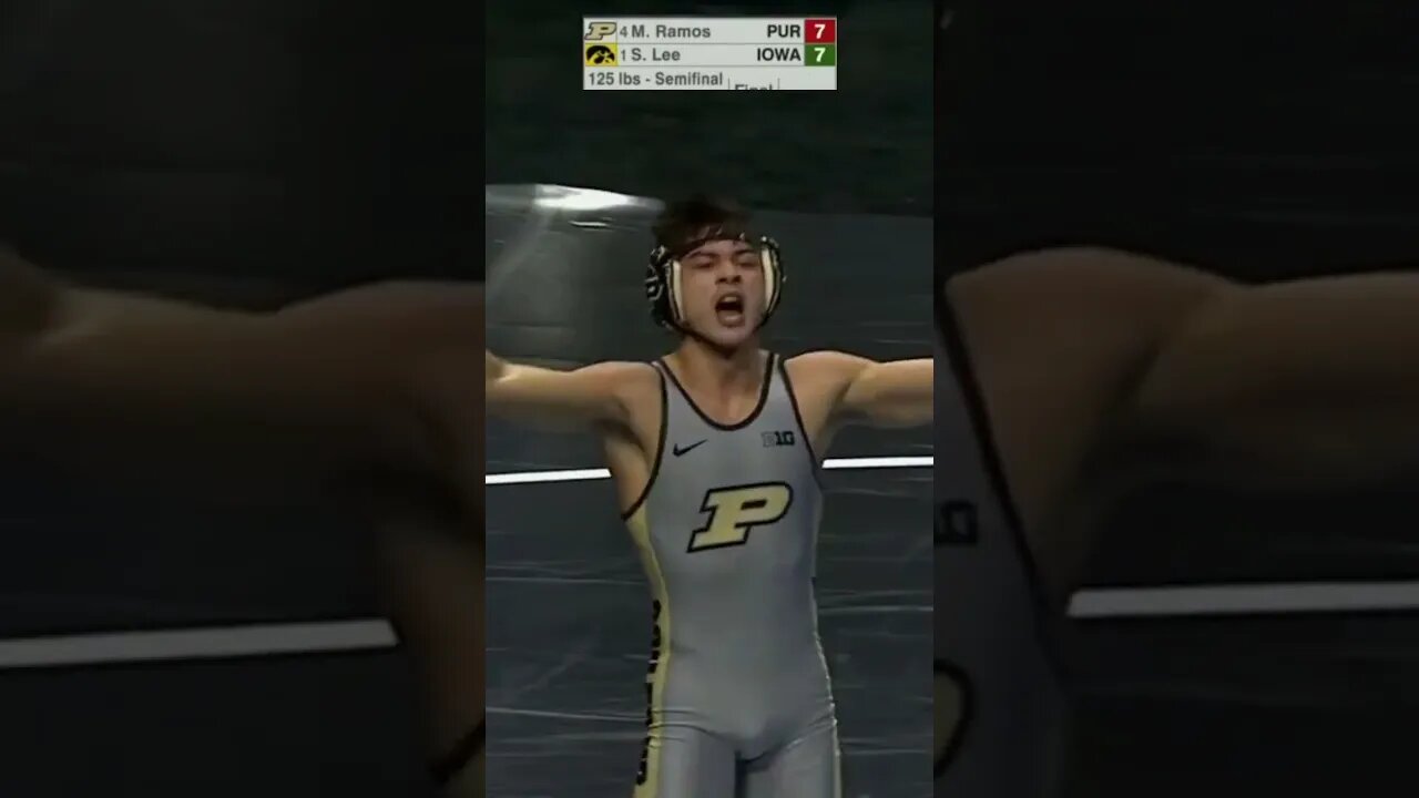 Matt Ramos pins Spencer Lee with 2 seconds left NCAA Wrestling Championship Semifinals 2023 #shorts