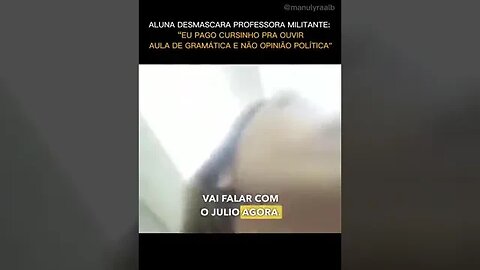 Aluna desmascara doutrinadora em sala de aula! parabéns