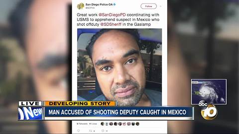 Man accused of shooting deputy caught in Mexico