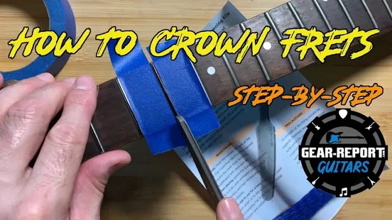 How to use a guitar fret crowning file