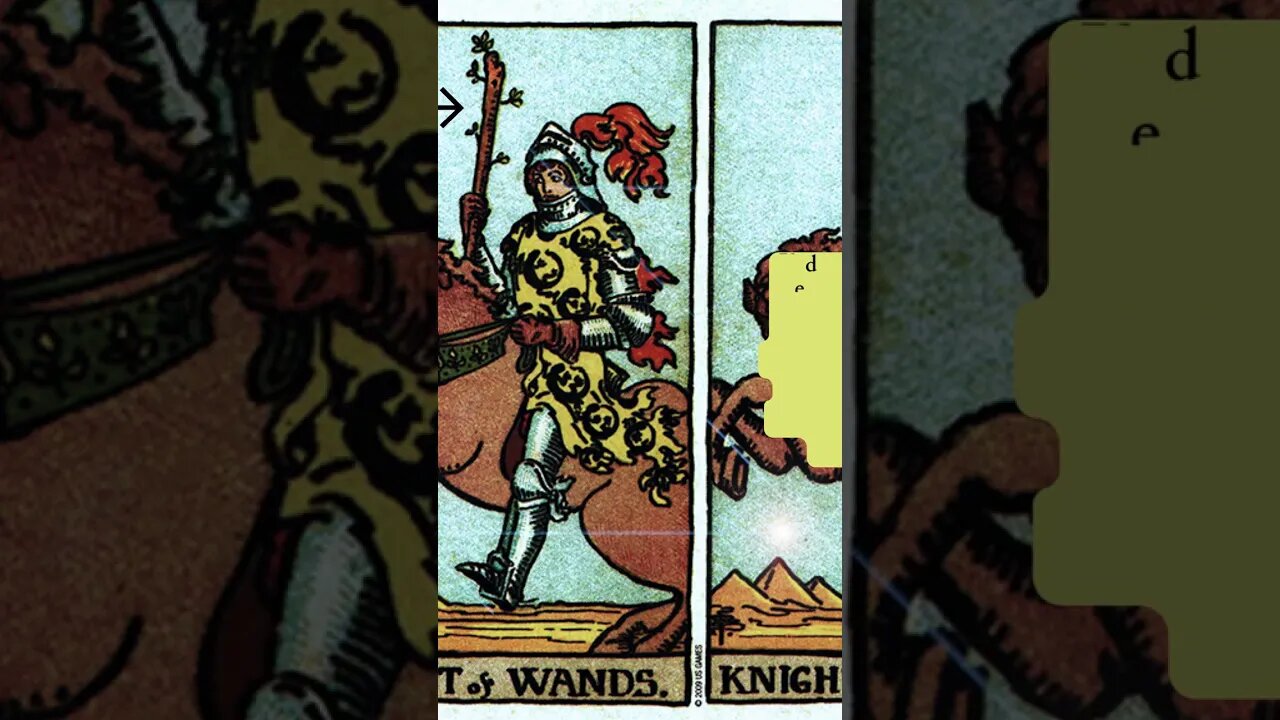 TAROT- The KNIGHT OF WANDS #shorts #tarot