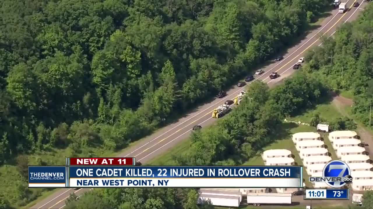 1 dead, 22 injured after military truck at West Point overturns