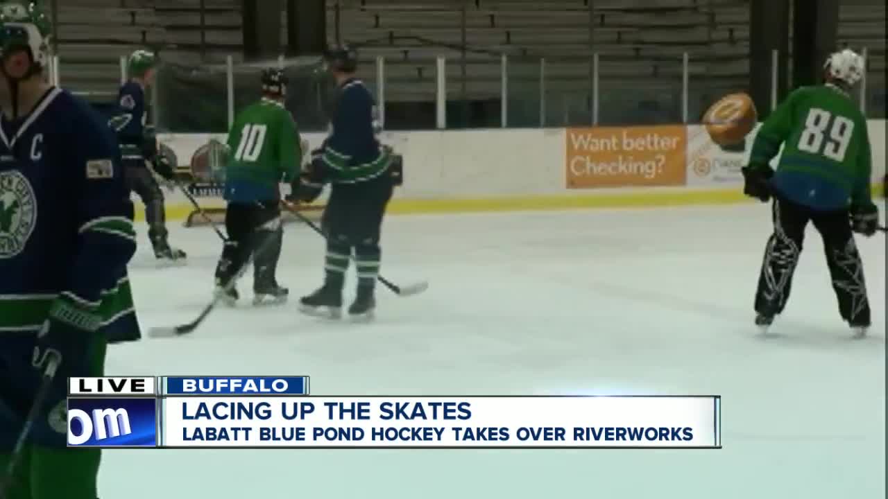 We're lacing up for the Labatt Blue Pond Hockey Tournament