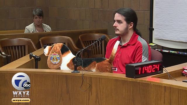 Plush dog brought out in court hearing for MSU health physicist charged with bestiality