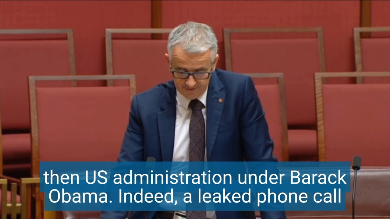 AU Senator Rennick Calls Out Obama His Cronies, Nuland & Pyatt in Speech Calling for Diplomacy in UA