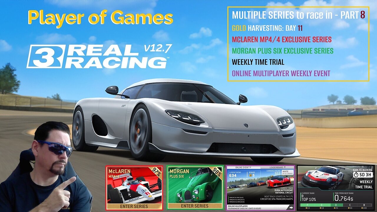 Player of Games: Real Racing 3 Update 12.7: GOLD HARVESTING - MULTIPLE SERIES to race in - PART 8