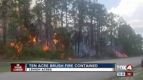 Brush fire in Lehigh Acres