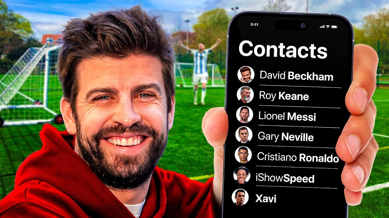 Pique Builds Football Team Using His Phone Contacts