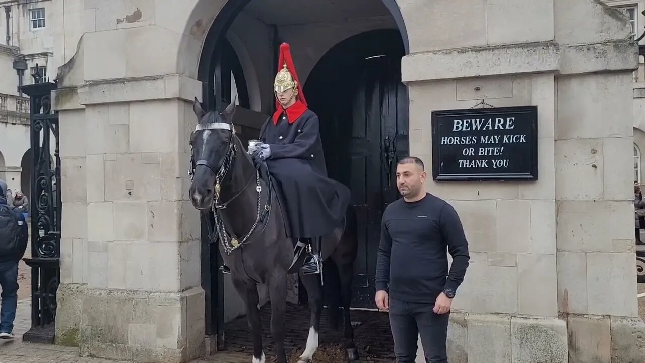 man in a passing car shouts at kings guard dosser get a job #thekingsguard