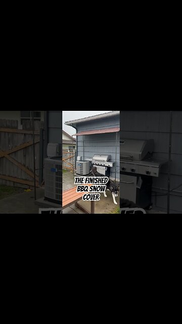 Finished BBQ Snow Cover #diy #homemade #montana #metal