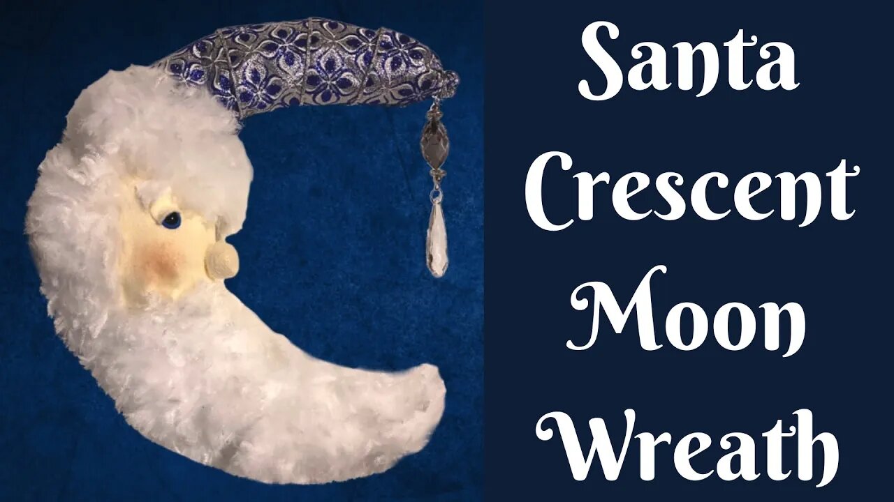 Santa Crescent Moon Wreath | Easy Christmas Wreath | DIY Christmas Decor | Easy Wreath Tutorial