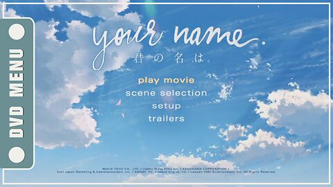 Your Name. - DVD Menu