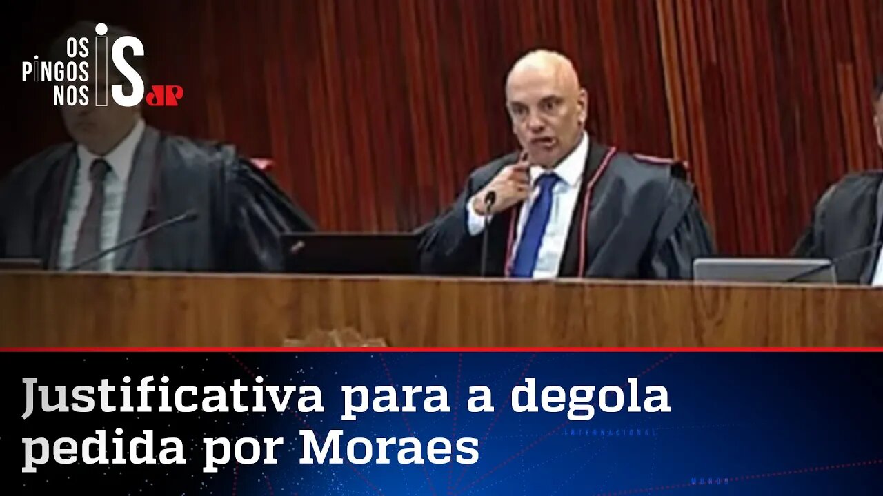 Moraes explica gesto de degola em sessão o TSE: "Brincadeira"