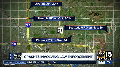 Departments looking into recent officer-involved crashes
