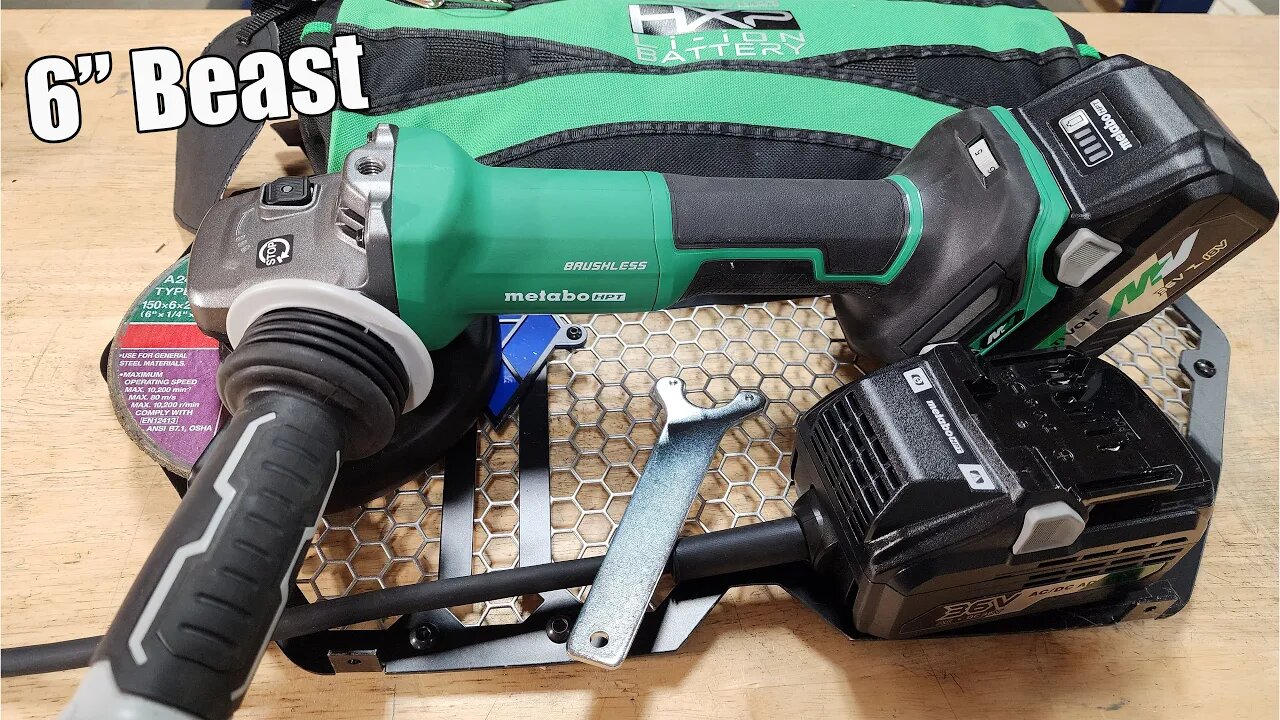 Metabo HPT 36V MultiVolt Brushless 6 Variable Speed Paddle Switch Angle Grinder Review G3615DVFQ6