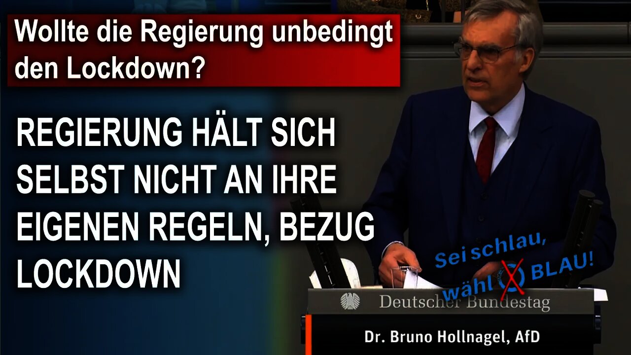 Wollte die Regierung unbedingt den Lockdown? Dr. Bruno Hollnagel AfD