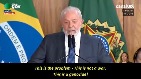 Brazil’s President Lula da Silva on Gaza: “This is not a war. This is a genocide”