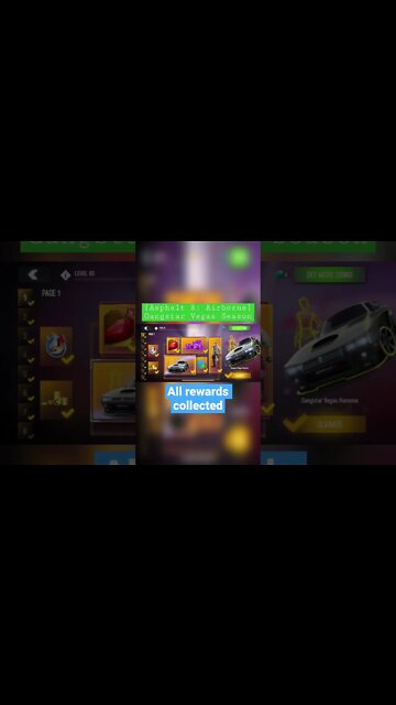 [Asphalt 8: Airborne (A8)] All Rewards Collected including Premium | Gangstar Vegas Season | #Shorts