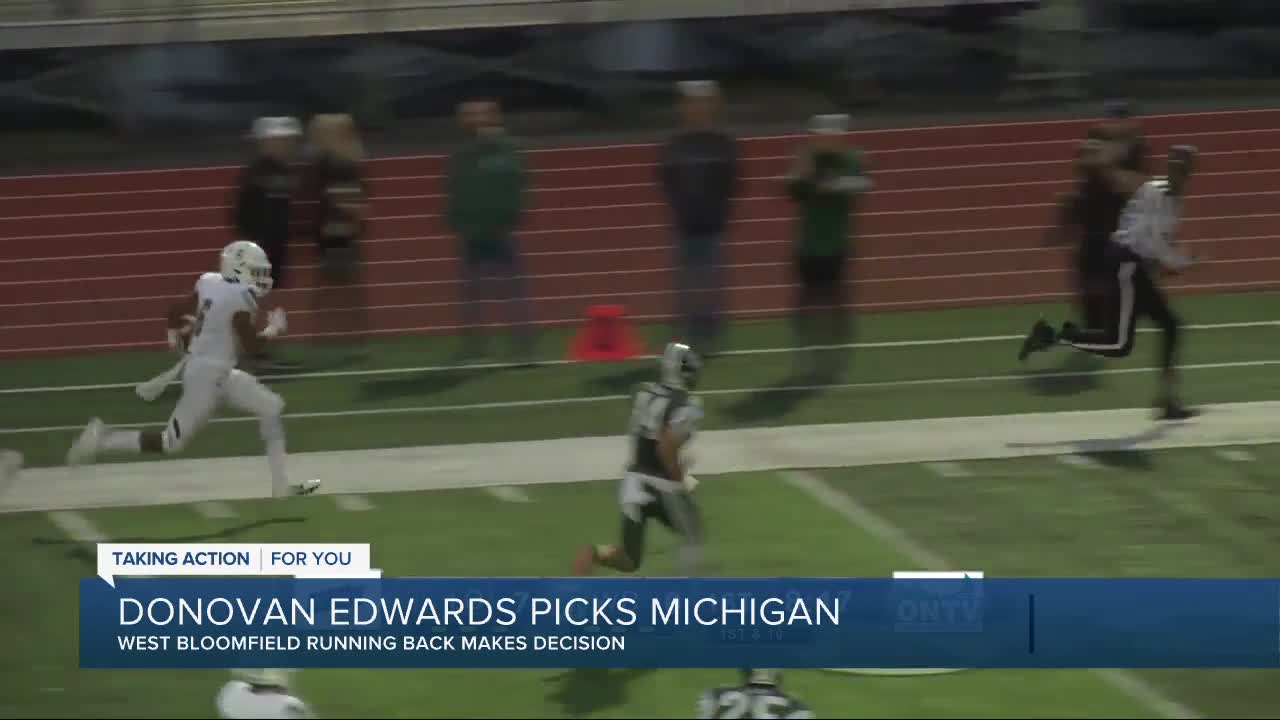 West Bloomfield's Donovan Edwards picks Michigan